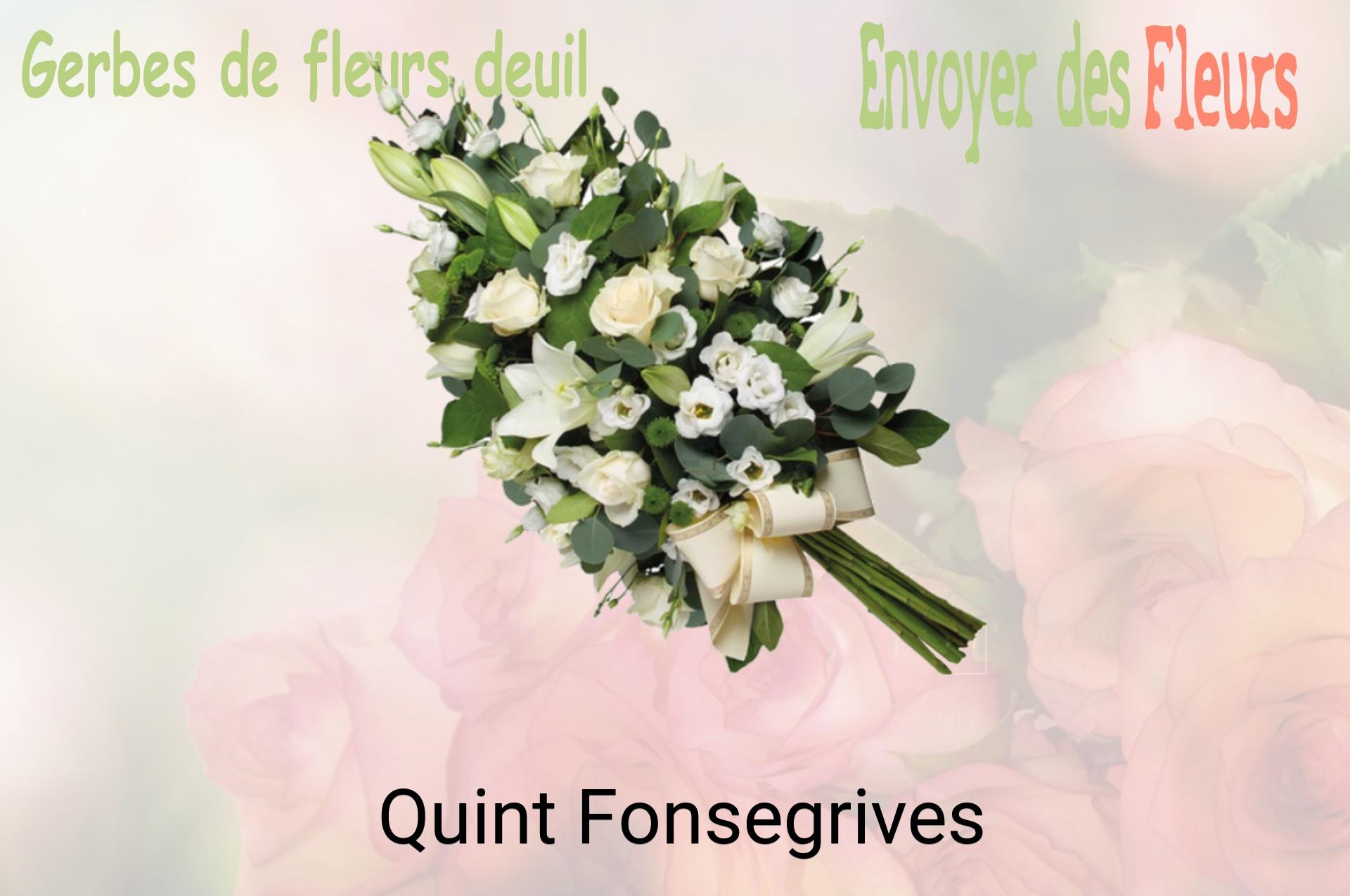 Gerbe de fleurs de deuil livrée à Quint-Fonsegrives